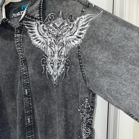ROAR Wings Mens LS button down SZ XXL - Picture 7 of 10
